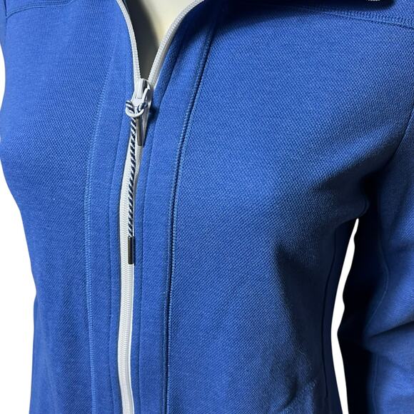 Talbots Women's Royal Blue Cotton Blend Full-Zip Athletic Jacket Size Small - Picture 3 of 8